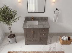 Alys 36 in. W x 22 in. D Left Offset Sink Bathroom Vanity - photo 36