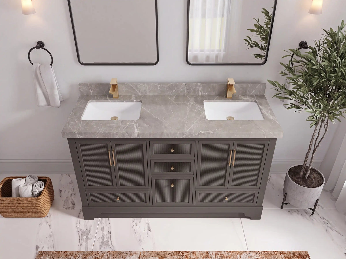 Alys 60 in. W x 22 in. D Double Sink Bathroom Vanity