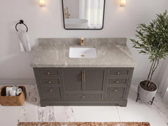 Alys 60 in. W x 22 in. D Single Sink Bathroom Vanity - photo 27