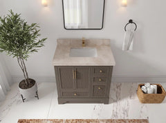 Alys 36 in. W x 22 in. D Center Sink Bathroom Vanity - photo 32