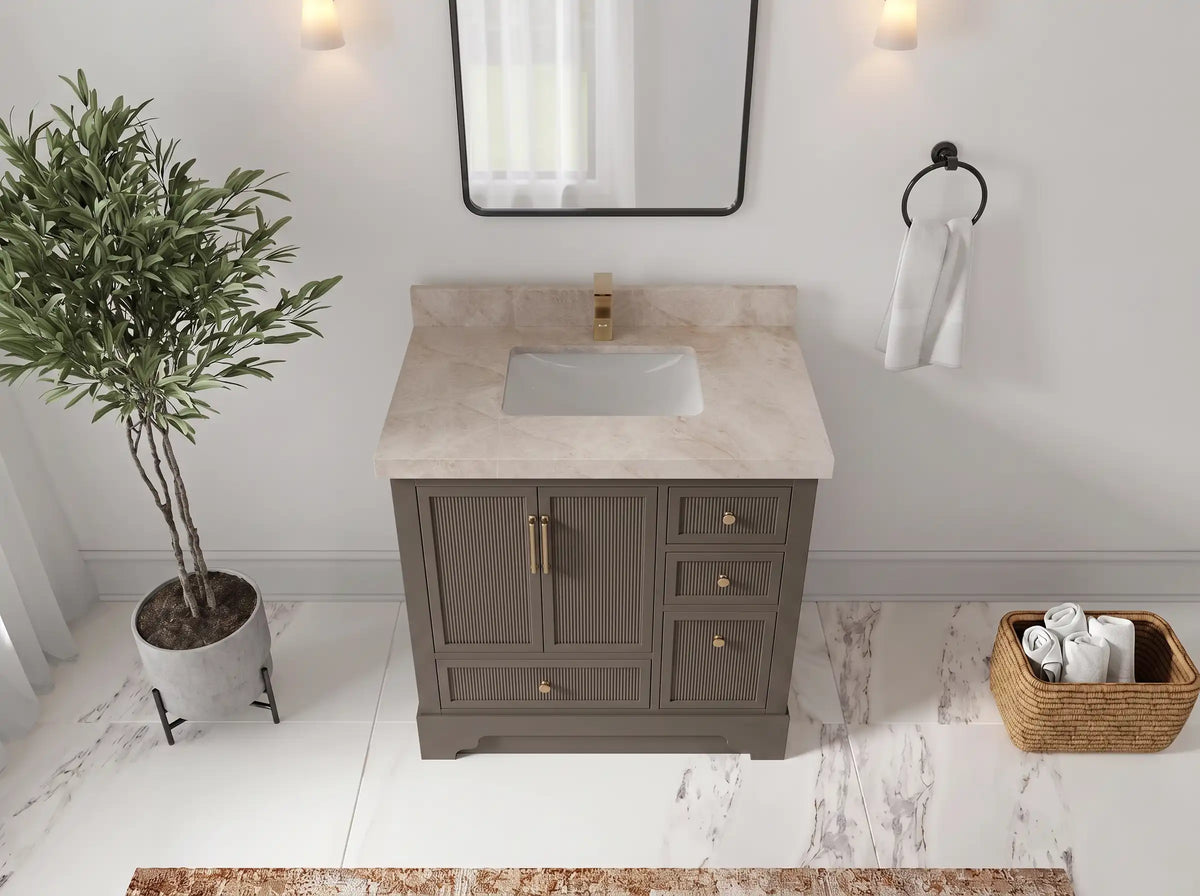 Alys 36 in. W x 22 in. D Center Sink Bathroom Vanity