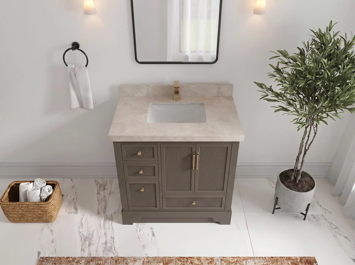 Alys 36 in. W x 22 in. D Center Sink Bathroom Vanity