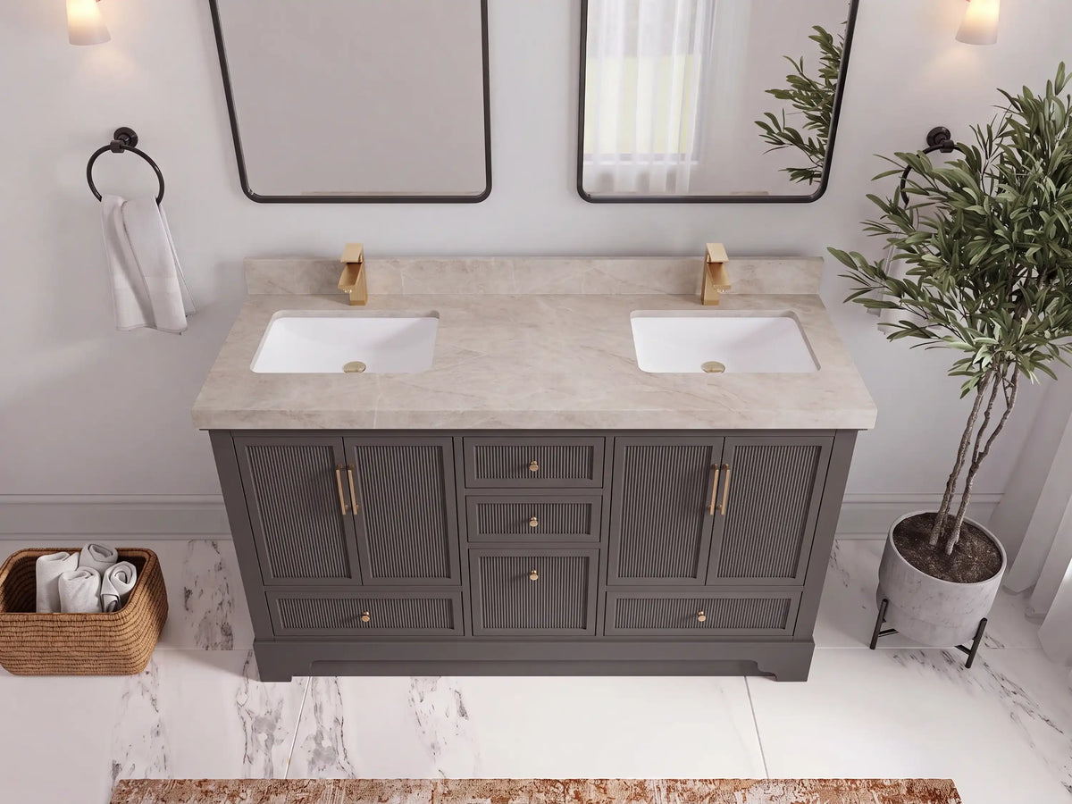 Alys 60 in. W x 22 in. D Double Sink Bathroom Vanity