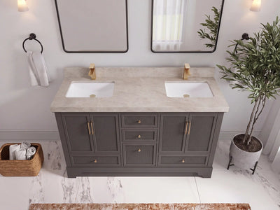 Alys 60 in. W x 22 in. D Double Sink Bathroom Vanity