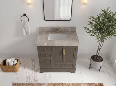 Alys 36 in. W x 22 in. D Center Sink Bathroom Vanity