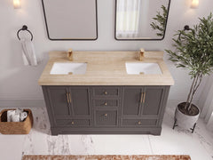 Alys 60 in. W x 22 in. D Double Sink Bathroom Vanity - photo 27