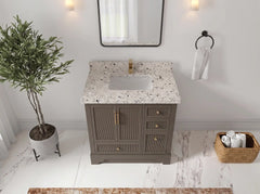 Alys 36 in. W x 22 in. D Center Sink Bathroom Vanity - photo 33