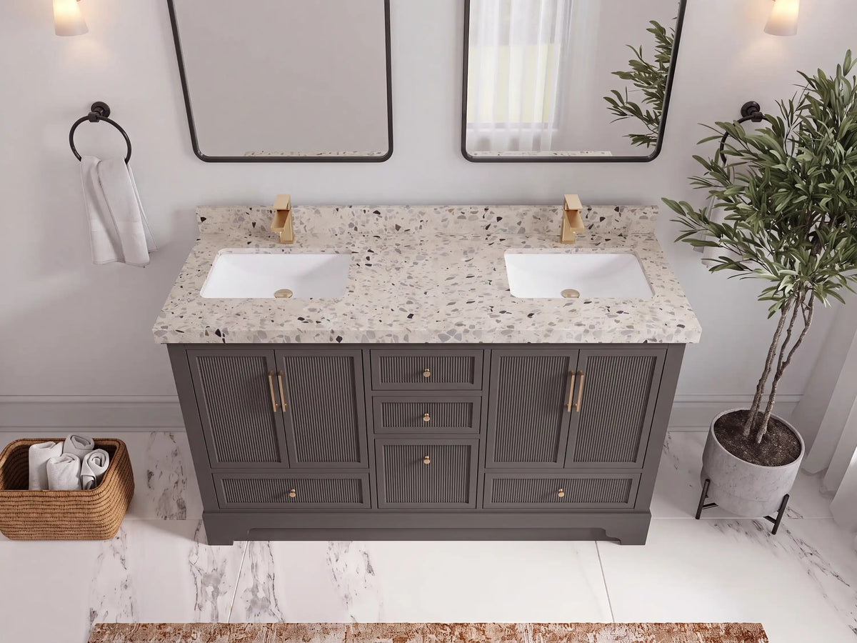 Alys 60 in. W x 22 in. D Double Sink Bathroom Vanity