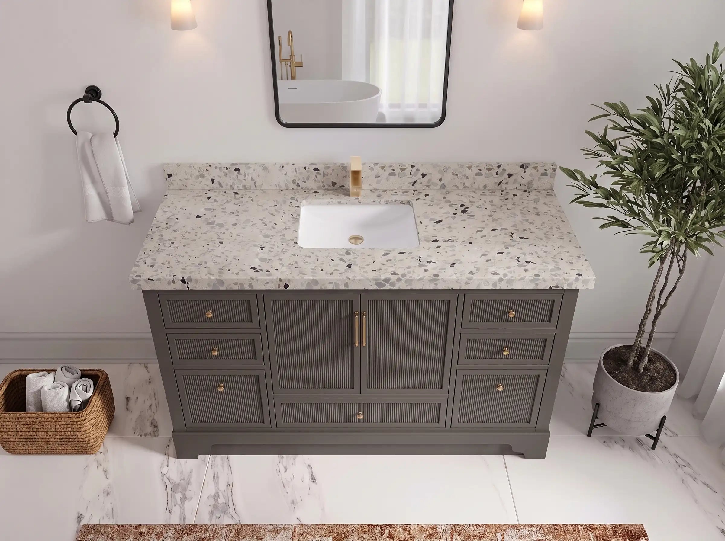 Alys 60 in. W x 22 in. D Single Sink Bathroom Vanity