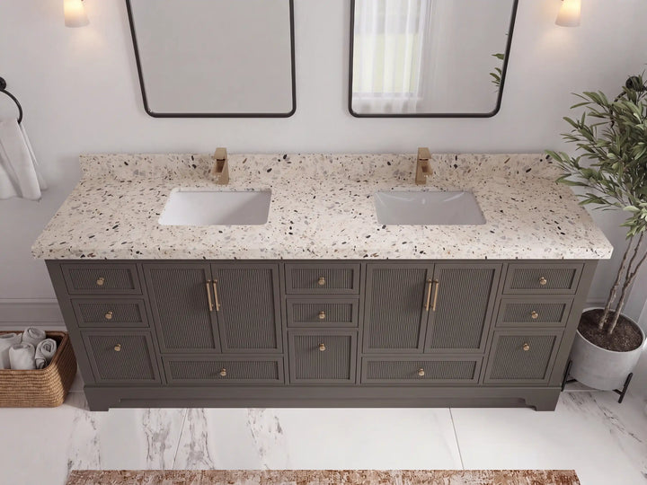 Alys 84 in. W x 22 in. D Double Sink Bathroom Vanity - photo 32