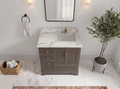 Alys 36 in. W x 22 in. D Right Offset Sink Bathroom Vanity - photo 20