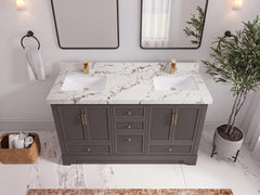 Alys 60 in. W x 22 in. D Double Sink Bathroom Vanity - photo 21