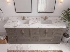 Alys 84 in. W x 22 in. D Double Sink Bathroom Vanity - photo 20