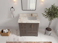 Alys 36 in. W x 22 in. D Right Offset Sink Bathroom Vanity - photo 26