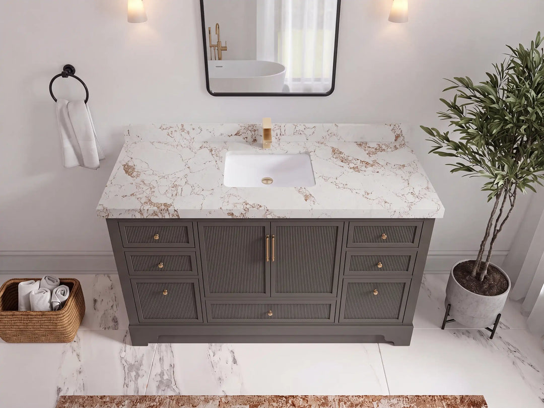 Alys 60 in. W x 22 in. D Single Sink Bathroom Vanity | 
              
                Urbane Bronze
                
                  
             - ALS_URB_WHQZ_60S - photo №24