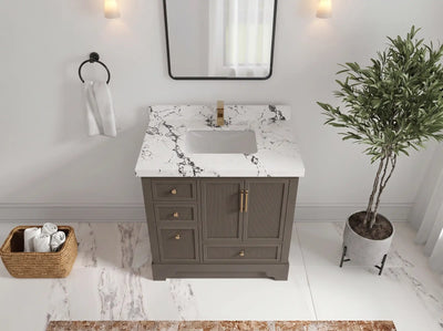 Alys 36 in. W x 22 in. D Center Sink Bathroom Vanity