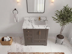 Alys 36 in. W x 22 in. D Right Offset Sink Bathroom Vanity - photo 27