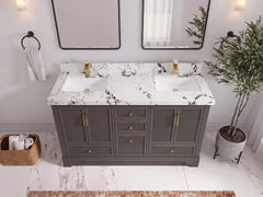 Alys 60 in. W x 22 in. D Double Sink Bathroom Vanity - photo 23