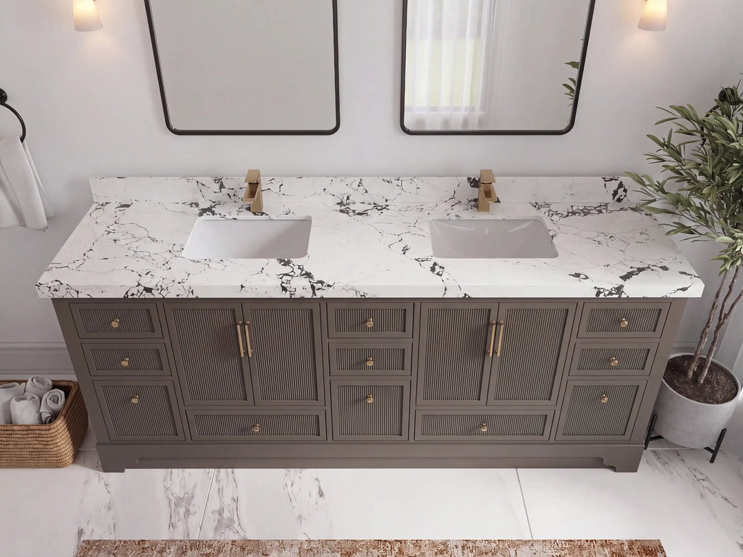 Alys 84 in. W x 22 in. D Double Sink Bathroom Vanity | 
              
                Urbane Bronze
                
                  
             - ALS_URB_WHQZ_84 - photo №23