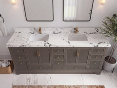 Alys 84 in. W x 22 in. D Double Sink Bathroom Vanity - photo 22