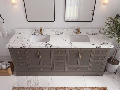 Alys 84 in. W x 22 in. D Double Sink Bathroom Vanity