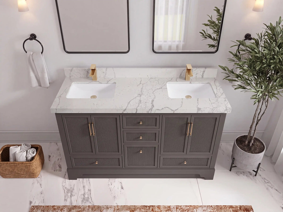 Alys 60 in. W x 22 in. D Double Sink Bathroom Vanity