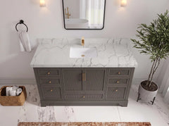 Alys 60 in. W x 22 in. D Single Sink Bathroom Vanity - photo 33