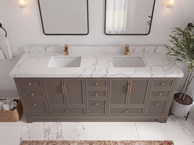 Alys 84 in. W x 22 in. D Double Sink Bathroom Vanity