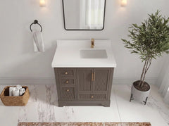 Alys 36 in. W x 22 in. D Right Offset Sink Bathroom Vanity - photo 4