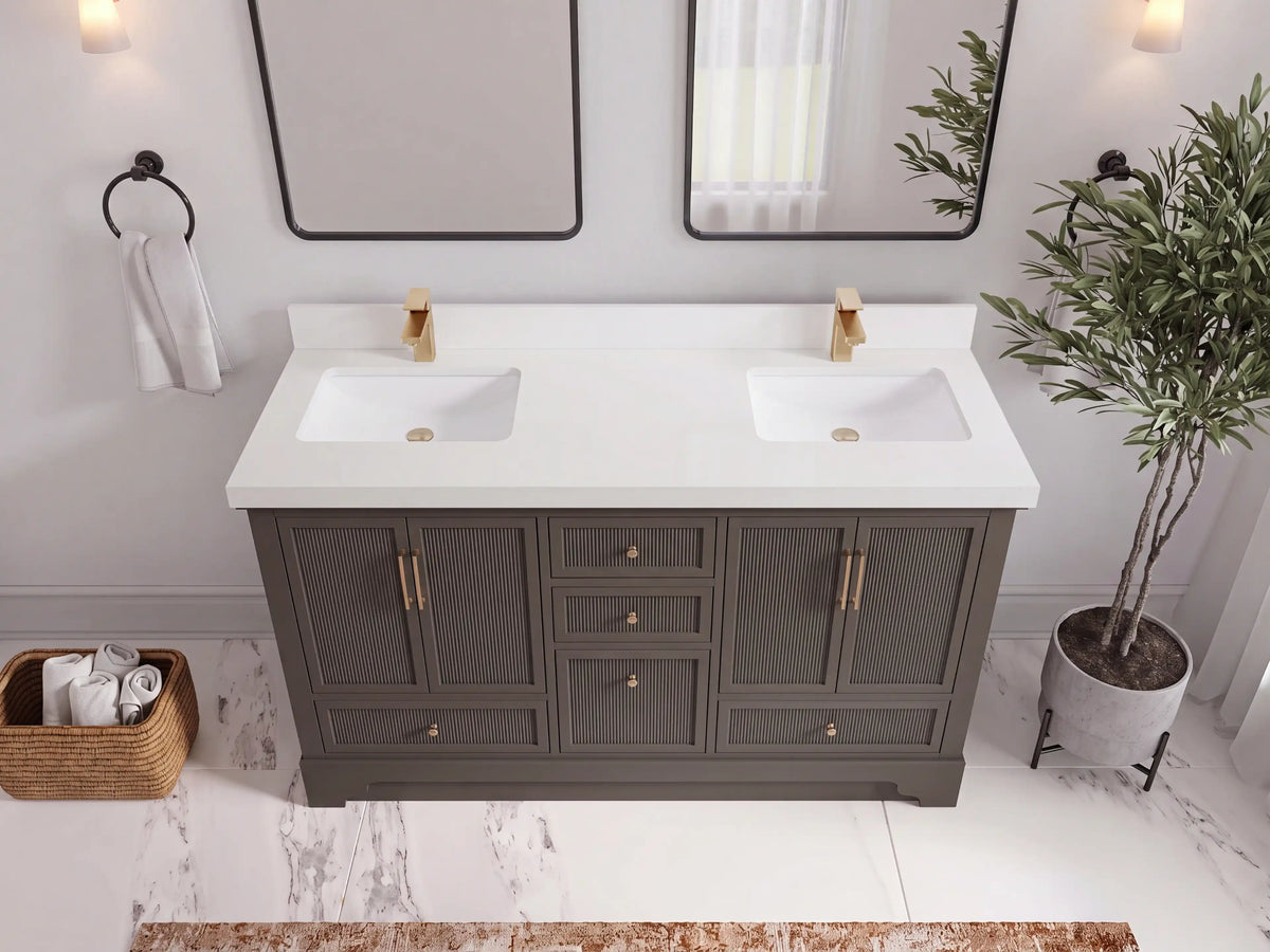 Alys 60 in. W x 22 in. D Double Sink Bathroom Vanity