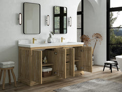 Alys Teak Wood 72 in. W x 22 in. D Double Sink Bathroom Vanity - photo 3