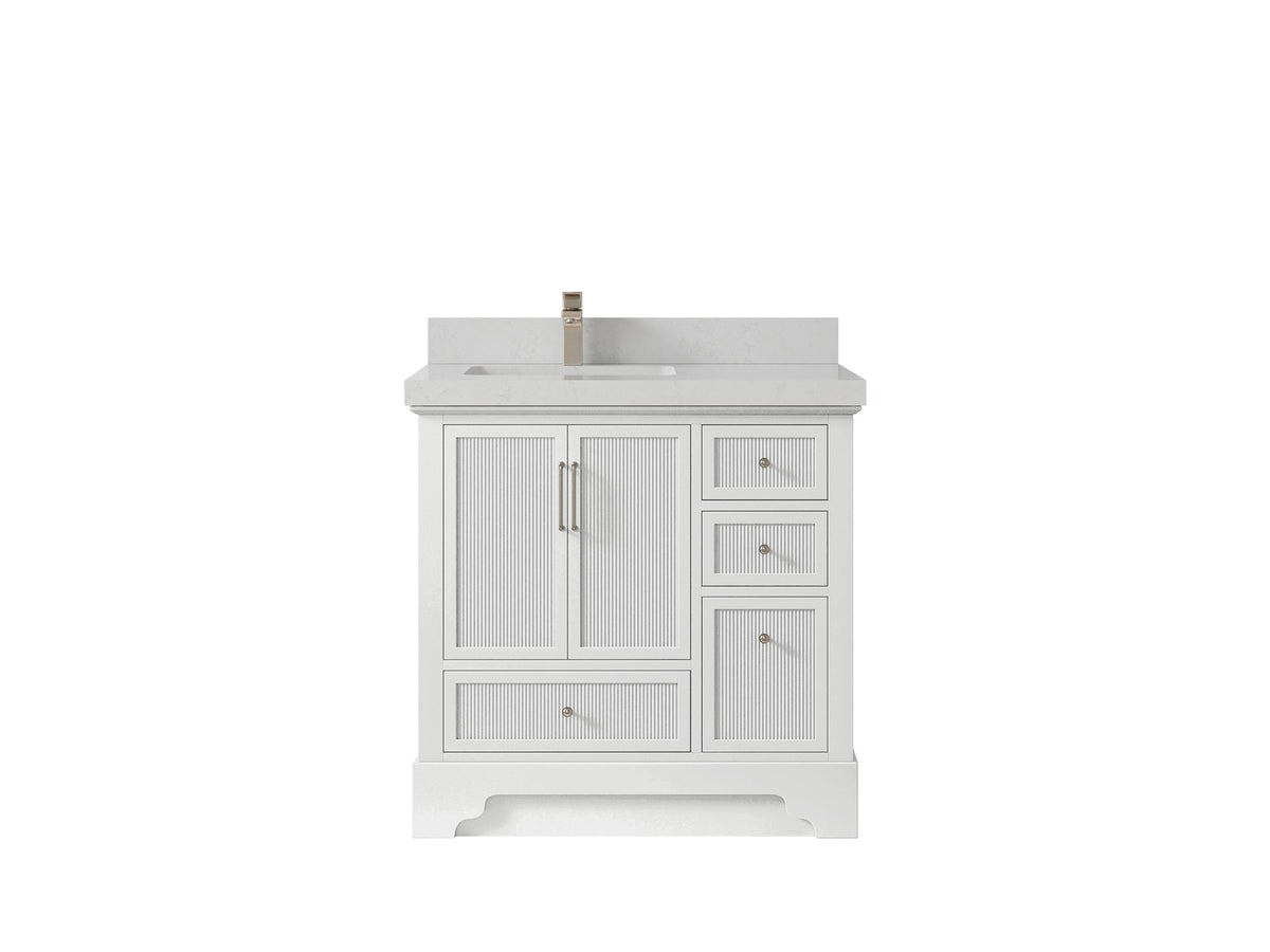 Alys 36 in. W x 22 in. D Left Offset Sink Bathroom Vanity