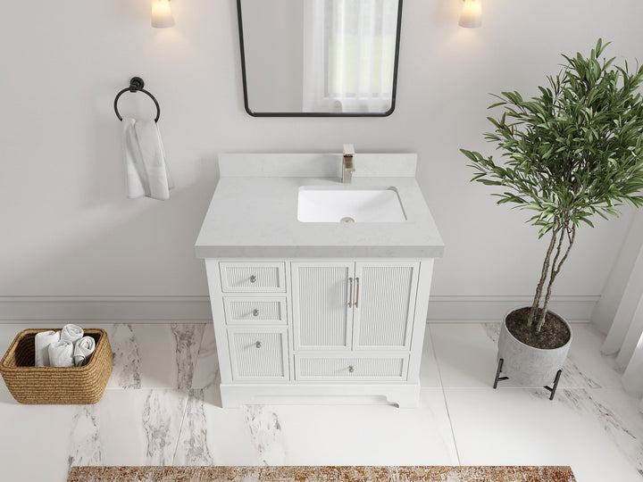Alys 36 in. W x 22 in. D Right Offset Sink Bathroom Vanity - photo 19