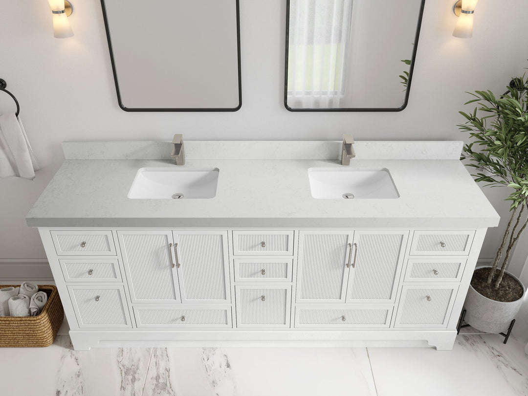 Alys 84 in. W x 22 in. D Double Sink Bathroom Vanity