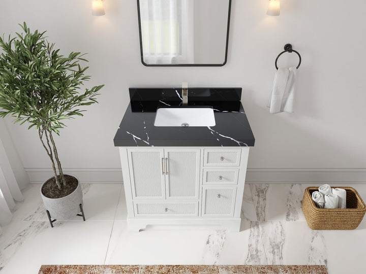 Alys 36 in. W x 22 in. D Center Sink Bathroom Vanity - photo 29