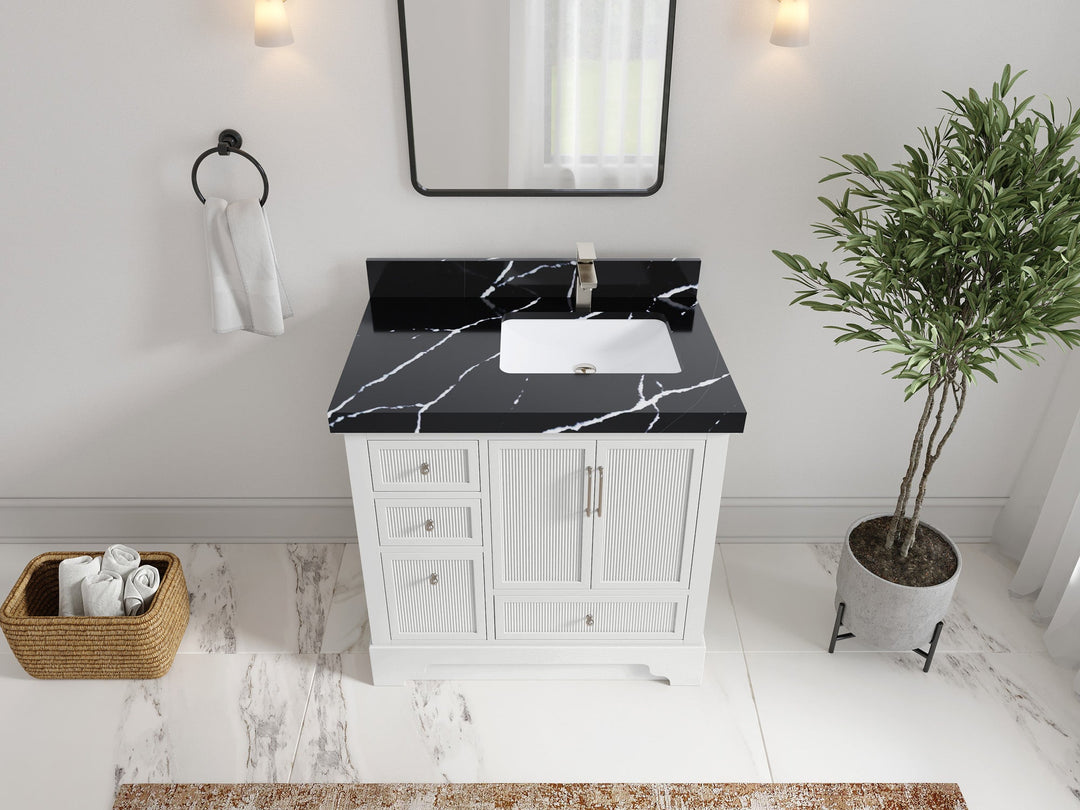 Alys 36 in. W x 22 in. D Right Offset Sink Bathroom Vanity