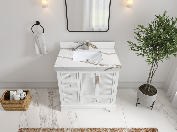 Alys 36 in. W x 22 in. D Center Sink Bathroom Vanity - photo 31