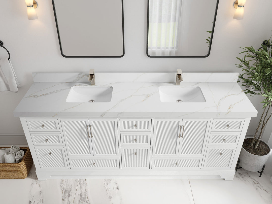 Alys 84 in. W x 22 in. D Double Sink Bathroom Vanity