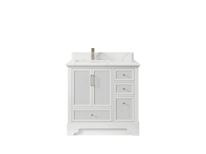 Alys 36 in. W x 22 in. D Left Offset Sink Bathroom Vanity - photo 8