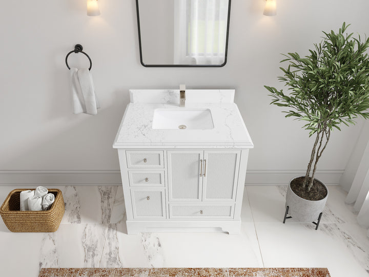 Alys 36 in. W x 22 in. D Center Sink Bathroom Vanity - photo 9