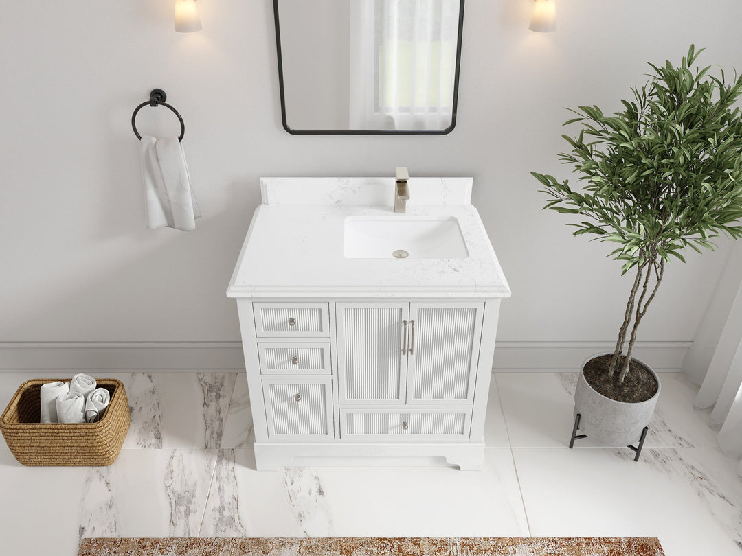 Alys 36 in. W x 22 in. D Right Offset Sink Bathroom Vanity