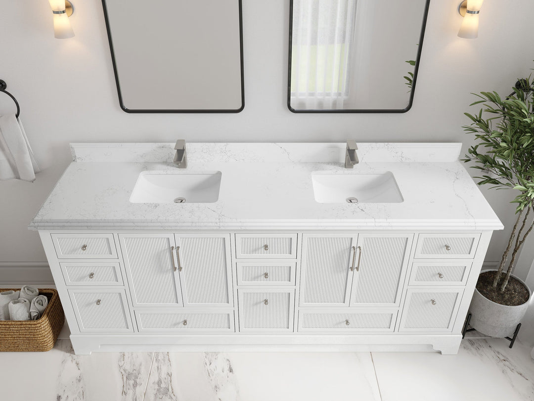 Alys 84 in. W x 22 in. D Double Sink Bathroom Vanity