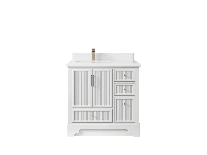 Alys 36 in. W x 22 in. D Left Offset Sink Bathroom Vanity - photo 12