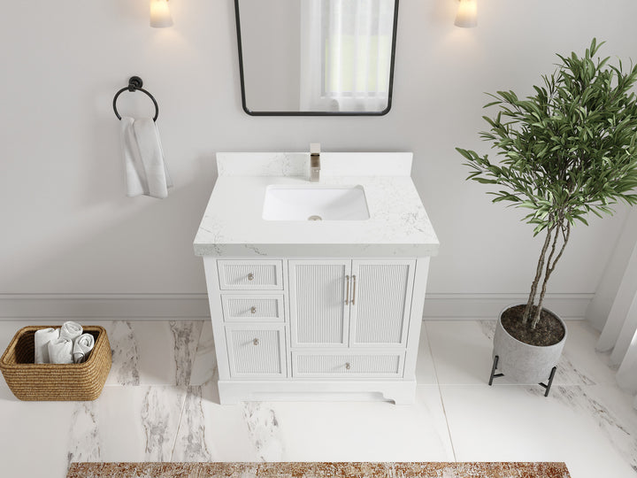 Alys 36 in. W x 22 in. D Center Sink Bathroom Vanity - photo 21