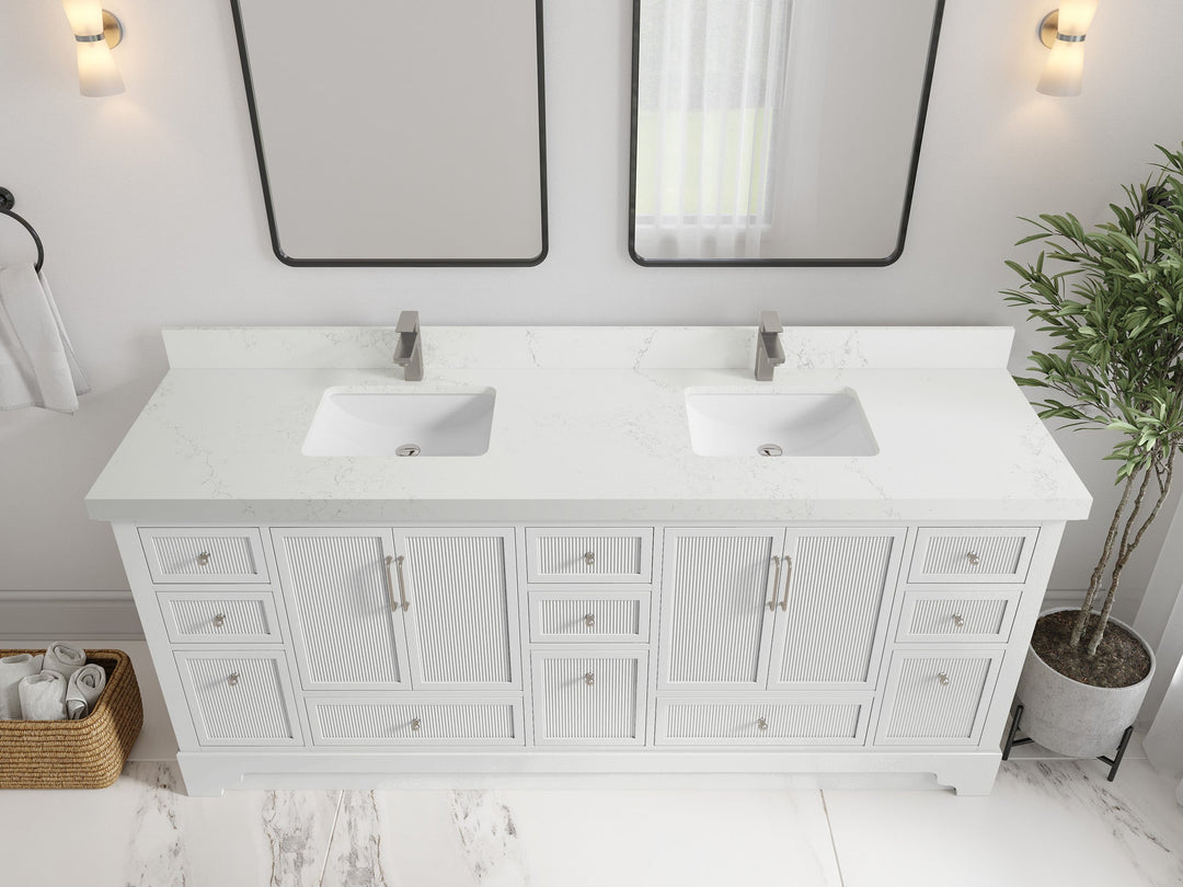 Alys 80 in. W x 22 in. D Double Sink Bathroom Vanity