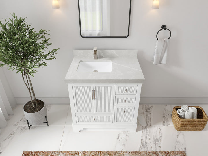 Alys 36 in. W x 22 in. D Left Offset Sink Bathroom Vanity - photo 23