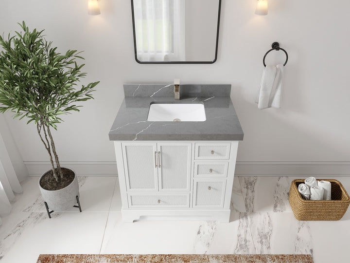 Alys 36 in. W x 22 in. D Center Sink Bathroom Vanity - photo 25