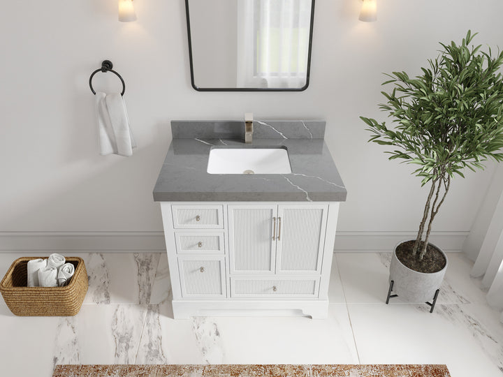 Alys 36 in. W x 22 in. D Center Sink Bathroom Vanity - photo 25