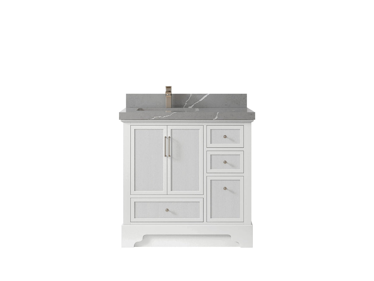 Alys 36 in. W x 22 in. D Left Offset Sink Bathroom Vanity