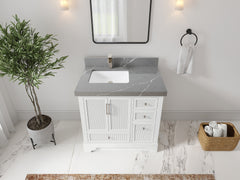Alys 36 in. W x 22 in. D Left Offset Sink Bathroom Vanity - photo 25